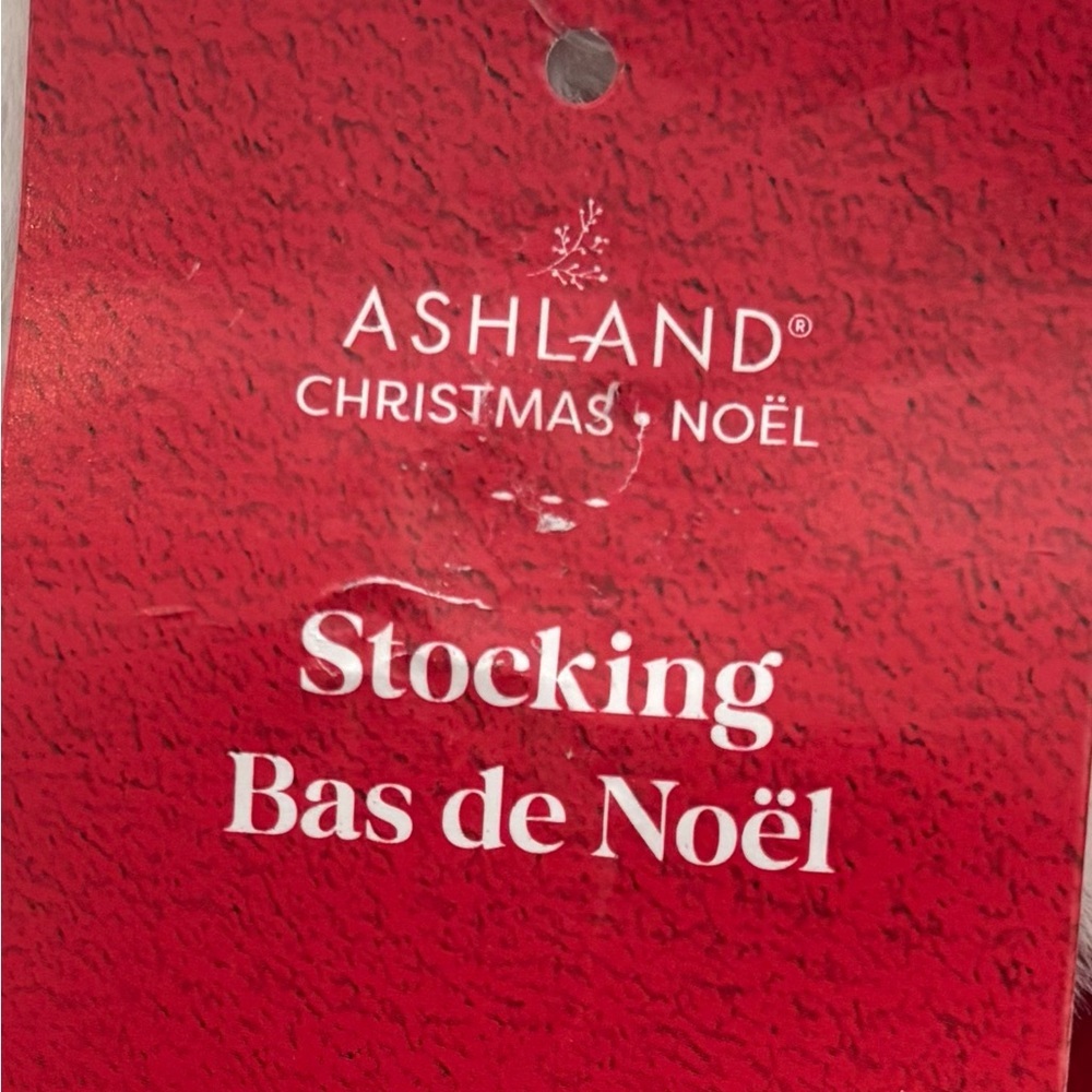 Faux fur and red Christmas stockings 2 total NEW NWT - Picture 9 of 9